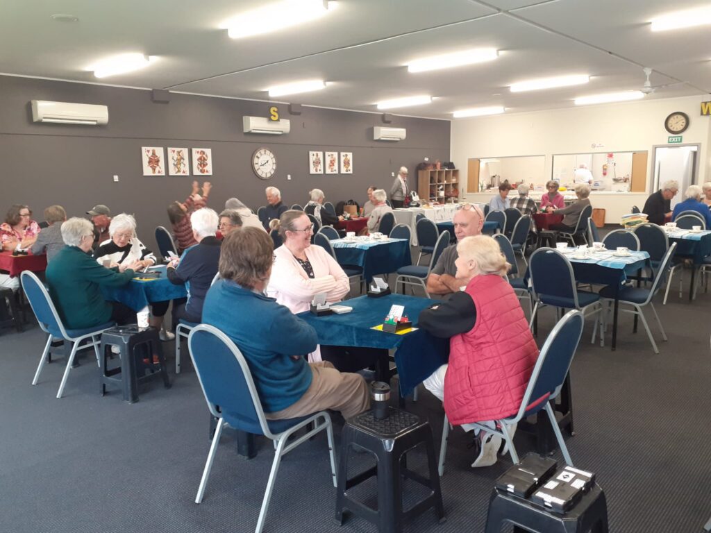 Members playing at tables in the Franklin clubrooms