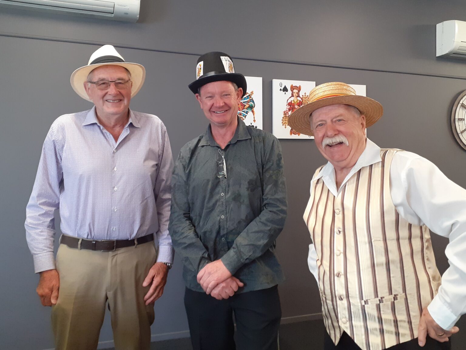 Blokes in Hats -- David Spencer, Kevin Griffin, Rolf Baettig
